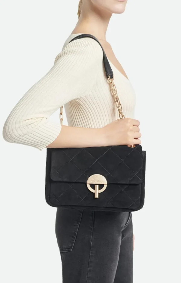 Clearance VANESSA BRUNO - Moon Bag Suede - Noir