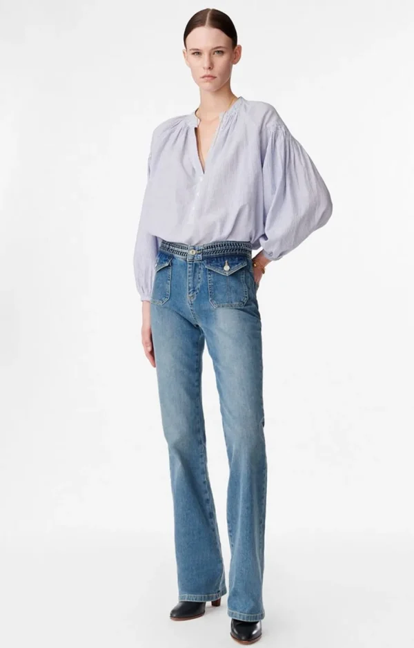 New VANESSA BRUNO - Nano Jeans Flare - Indigo Clair