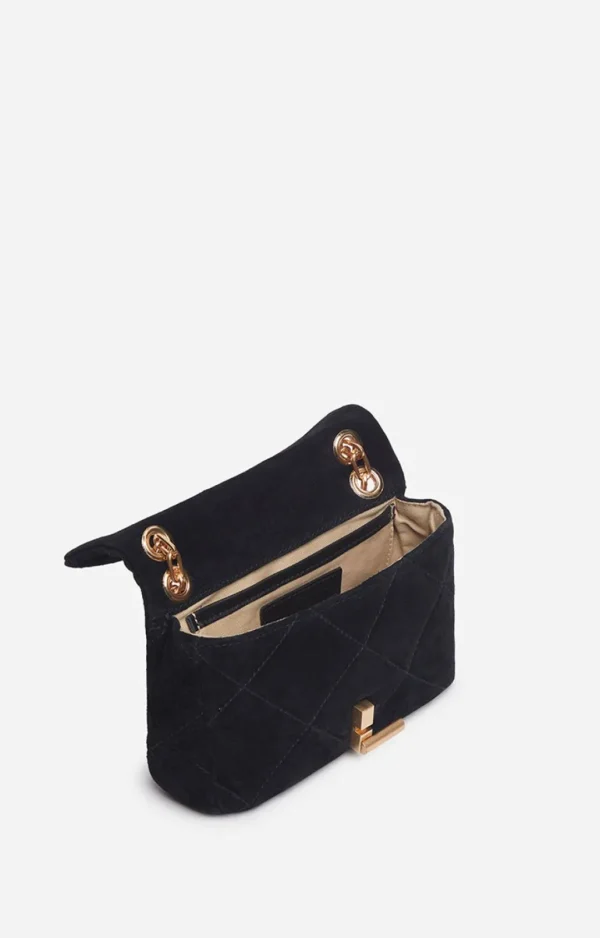 Fashion VANESSA BRUNO - Nano Moon Bag Suede - Noir