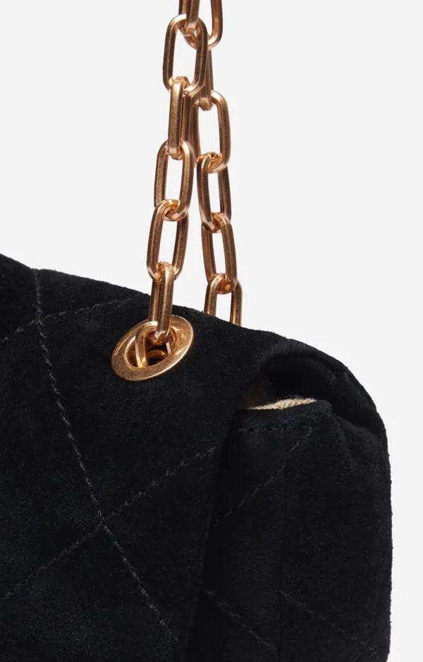 Fashion VANESSA BRUNO - Nano Moon Bag Suede - Noir