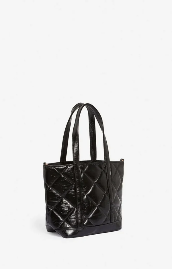 Shop VANESSA BRUNO - Quilted Leather Cabas Tote S - Noir